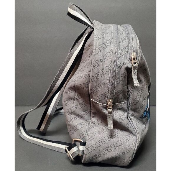 Pottery Barn Kids Backpack Star Wars Grey Logo Darth Vader Light Saber Book Bag - Picture 6 of 11